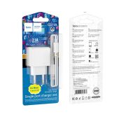 СЗУ HOCO CS11A+MICRO single USB port 2.1A (White)