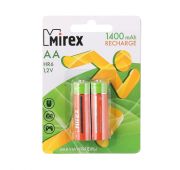 Аккумулятор Ni-MH Mirex HR6 / AA 1400mAh 1,2V 2 шт (2/20/100), блистер