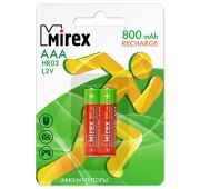 Аккумулятор Ni-MH Mirex HR03 / AAA 800mAh 1,2V 2 шт (2/20/100), блистер