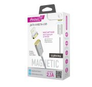 Кабель Magnetic USB->Lighting 1.2m 2.1A SILV OLMIO