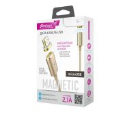 Кабель Magnetic USB->microUSB 1.2m 2.1A GOLD OLMIO