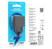 СЗУ BOROFONE BAS13A 1*USB-C QC3.0/PD 20W Black
