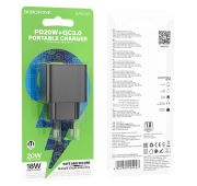 СЗУ BOROFONE BAS14A Erudite 1*USB-C 1*USB-A PD20W+QC3.0 BK