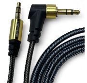 КАБЕЛЬ AUX прям/углов JD-336 тем. серый