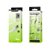 Кабель BOROFONE microUSB BX-14 2m White