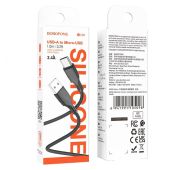 Кабель BOROFONE microUSB BX-99 2.4A 1m Silicon BK