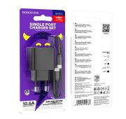 СЗУ BOROFONE BAS11A 1USB-A+ MICRO 10.5W Black