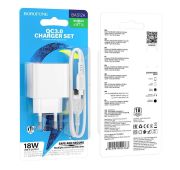 СЗУ BOROFONE BAS12A 1*USB-A+MICRO QC3.0 18W White