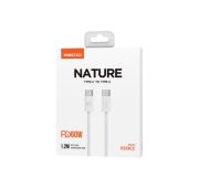 Кабель RECCI NATURE TYPE-C->TYPE-C RS13CC 1.2m White