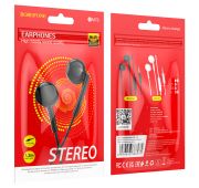 Гарнитура BOROFONE BM76 Ocean universal earphones with microphone Black