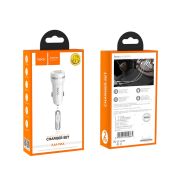 АЗУ HOCO Z27 USB dual port 2.4A + micro (White)
