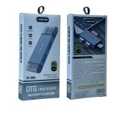 USB Хаб OTG YESPLUS YS-1415 Multi-Funnction Card Reader USB/Type-C/Micro + SD/MicroSD Gray