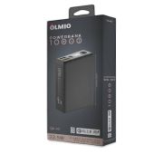 Внешний АКБ OLMIO QX-10, 10000mAh, 22.5W, QuickCharge3.0/PowerDelivery, LCD, графитовый