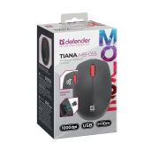 МЫШЬ БЕСПРОВ. DEFENDER  Tiana MB-055 черный,3D,1000dpi,бесшумн