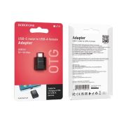 Адаптер BOROFONE USB-A3.0->Type-C BV18 Black