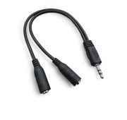 КАБЕЛЬ CE 3.5 jack(M)-2x3.5 jack(F) Black