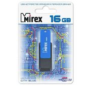 Флешка MIREX 16GB USB 2.0 CITY BLUE (ecopack)