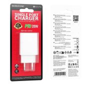 СЗУ BOROFONE BA-21APro 1*USB-С QC3.0/PD 20W White