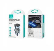 АЗУ USAMS US-CC162 2*USB-A 3.0A Blue