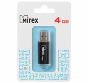 Флешка FLASH DRIVE MIREX 4GB USB 2.0 UNIT BLACK (ecopack)
