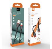 Кабель WUW X203 USB->Lighting 2,4A, 1m Black