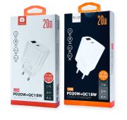 СЗУ WUW C204 1C1A QC3.0/PD 20W White