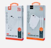 СЗУ WUW T83C 1A1C+Type-C(C-C) QC3.0/PD 20W White
