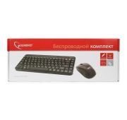 КОМПЛЕКТ МЫШЬ+КЛАВ. БЕСПР. GEMBIRD KBS-9001, 2.4ГГц, зел., 84 кл., 1600 DPI, бат.в компл.