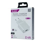 СЗУ OLMIO 1*USB 2.4A, Smart IC