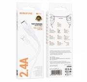 Кабель BOROFONE microUSB BX-111 1m White