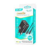 СЗУ KAKUSIGA KSC-1240 1A1C+Lightning(C+IP8) QC3.0/PD 20W Black