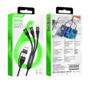 Кабель Kakusiga KSC-989 ZHOUSI 6-in-1 multi-function charging cable 100W Black