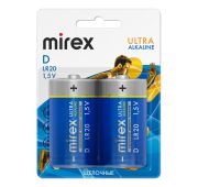 Батарейка MIREX LR20 / D 1,5V  2 шт (2/12/96), блистер