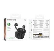 BT TWS Гарнитура BOROFONE FQ2 Air wireless BT headset Black