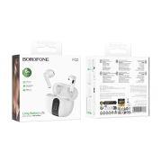 BT TWS Гарнитура BOROFONE FQ2 Air wireless BT headset White