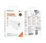 СЗУ BOROFONE BA83A Flare star 1A1C QC3.0/PD 20W Black