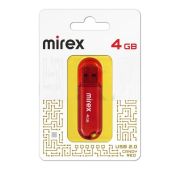 Флешка FLASH DRIVE MIREX 4GB USB 2.0  CANDY RED (ecopack)