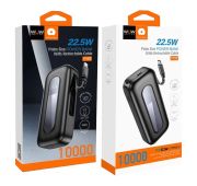 POWER BANK WUW Y151 10000mAh PD 22.5W LED/DISPLAY BK