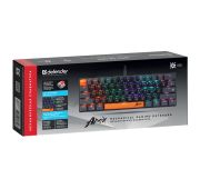 Механическая клавиатура Apex GK-002 RU,3цв/черн,радуж,61к,крас.св DEFENDER