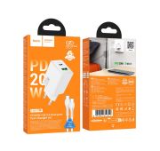 СЗУ HOCO N69 1A1C+Type-C(C-C) QC3.0/PD 20W White