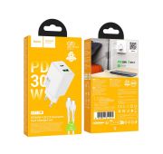 СЗУ HOCO N71 1A1C+Type-C(C-C) QC3.0/PD 30W White