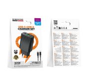 СЗУ BOROFONE BAS76A 1A1C+Type-C(C+C) QC3.0/PD 30W Black