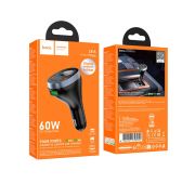 АЗУ HOCO Z61A Correct PD60W(2C1A) cigarette lighter car charger Black