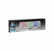 КЛАВИАТУРА ПРОВ.ИГРОВАЯ DEFENDER Neros GK-147 RU,белый,радуж.,104 кн,FN,1.8м