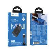 СЗУ HOCO N73 1A1C+Type-C(C-C) GaN QC3.0/PD 20W Black