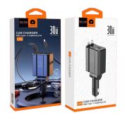 АЗУ WUW C260 1A1C+Type-C; Lightning LED QC 3.0 30W Black