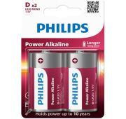 Батарейка Philips LR20/2BL Power Alkaline (24)
