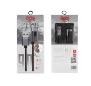 КАБЕЛЬ BYZ X1i AM-8pin (Lightning)  1,2 метра, 2.4A, силикон, угловой, серый