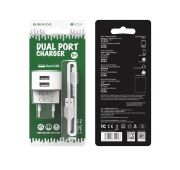 СЗУ BOROFONE BA-23A 2*USB+Type-C 2.1A White